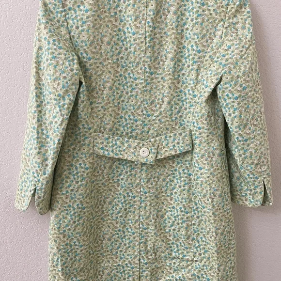 Vintage 90s Express Trench Coat Jacket Size Small Floral Spring New With Tags - Picture 7 of 7